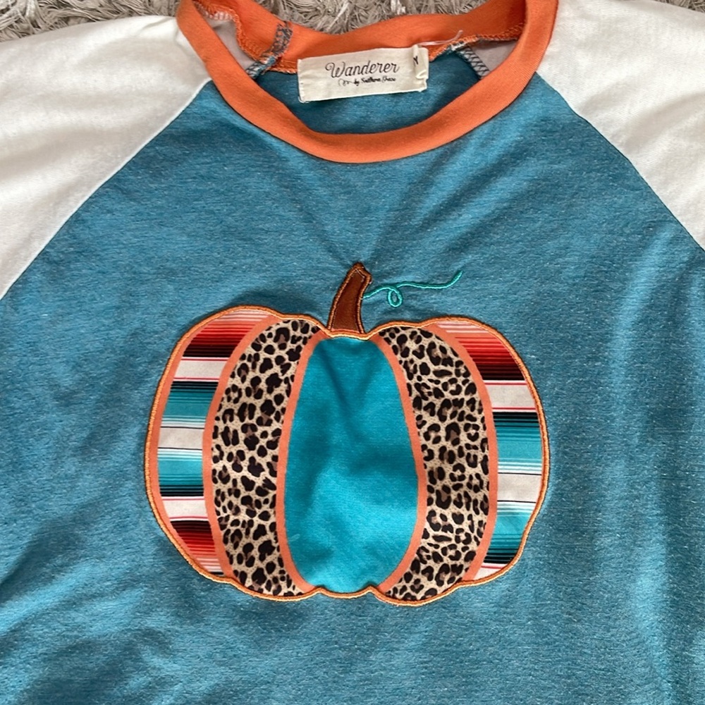 Girls Fall Pumkpin Outfit - Size 8 - Picture 3 of 5